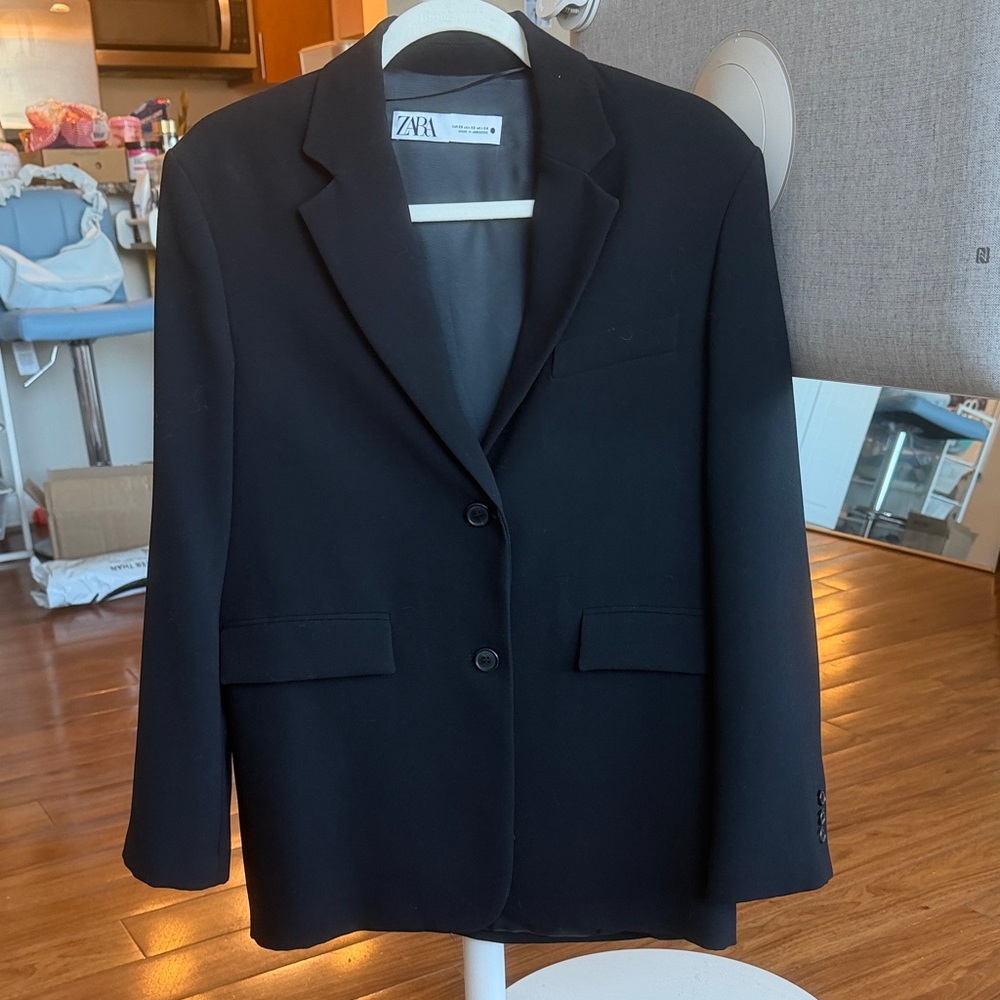 ZARA Black Tailored Single-Breasted Women's Blazer